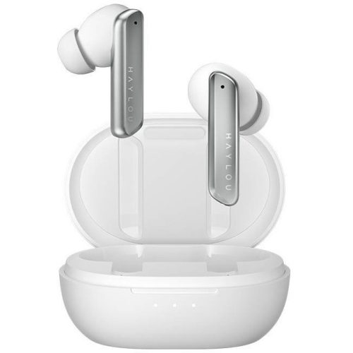 Bluetooth stereo slúchadlá, v5.2, TWS, nabíjací dok, vodotesné, potlačenie šumu, dotykové ovládanie, Haylou W1, biela, z výroby