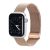Apple Watch 1-6, SE, SE (2022) (42 / 44 mm) / Watch 7-8 (45 mm) / Watch Ultra (49 mm), kovový zadný remienok, magnetická spona, milánsky štýl, Dux Ducis Milanese, zlatá