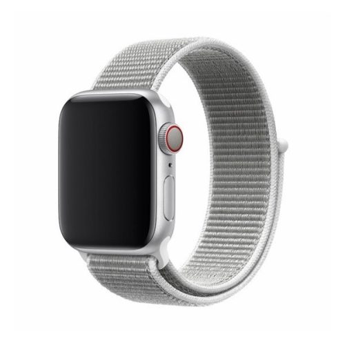 Apple Watch 1-6, SE (38 / 40 mm) / Watch 7-8 (41 mm), textilný remienok, silikónový rám, nastaviteľný, Devia Delux Sport3, sivá