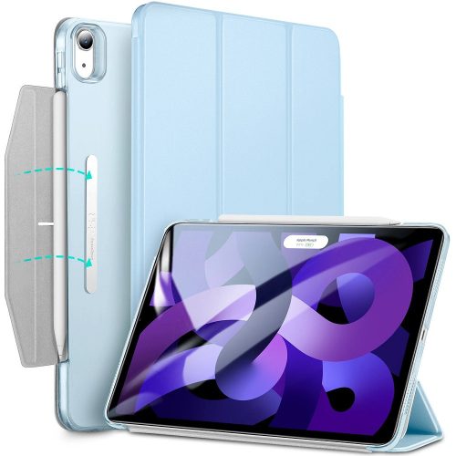 Apple iPad Air (2020 / 2022) / iPad Air 11 (2024), puzdro, Smart puzdro s držiakom Apple Pencil a magnetickou sponou, ESR Ascend, svetlomodré