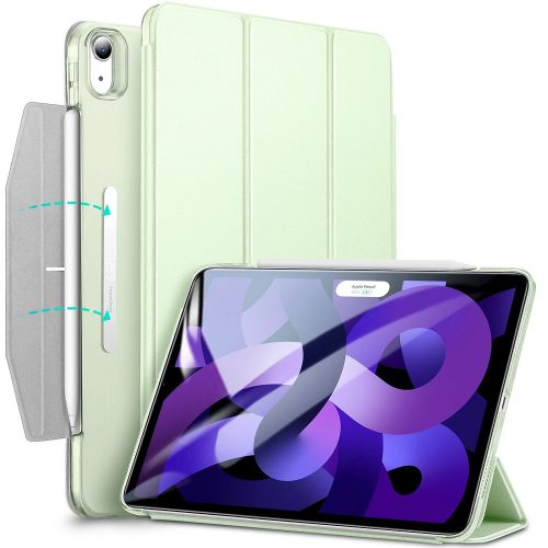 Apple iPad Air (2020 / 2022) / iPad Air 11 (2024), Puzdro s priehradkou, Inteligentné puzdro s držiakom Apple Pencil a magnetickým zapínaním, ESR Ascend, svetlozelené