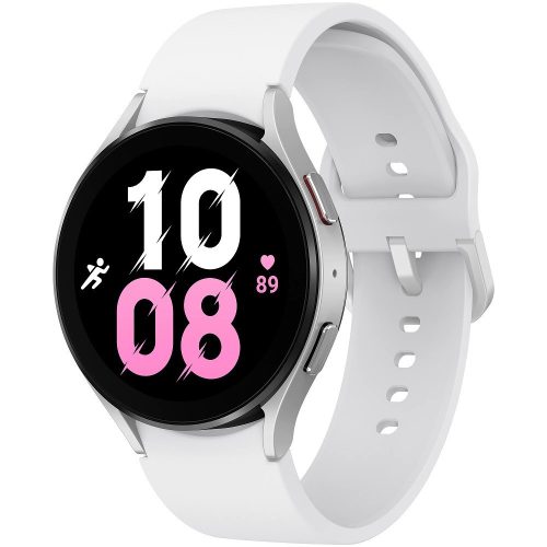 Inteligentné hodinky Bluetooth, silikónový remienok, hliníkový rám, v5.2, eSim, sledovanie aktivity a zdravotného stavu, vodotesné, reproduktor, Samsung Galaxy Watch 5 (44 mm) SM-R915 (LTE), strieborné, z výroby