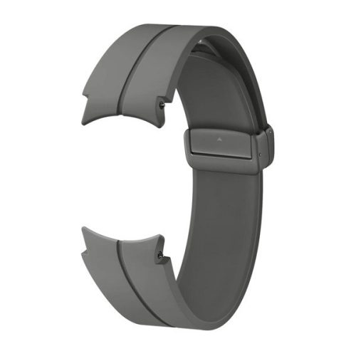 Samsung Galaxy Watch 5 (40 / 44 mm) / Watch 5 Pro, silikónový remienok, veľkosť M / L, D krúžok, nastaviteľný, antiperspirant, magnetický, športový, sivý, továrenský