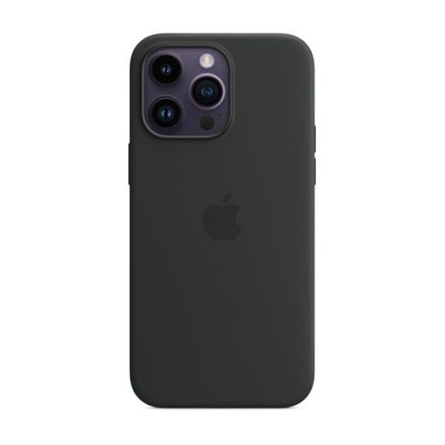 Apple iPhone 14 Pro Max, Silikónové puzdro, kompatibilné s Magsafe, čierne, továrenské