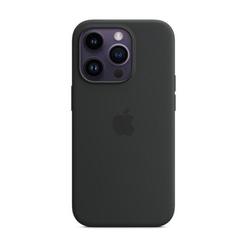 Apple iPhone 14 Pro, silikónové puzdro, kompatibilné s Magsafe, čierne, továrenské