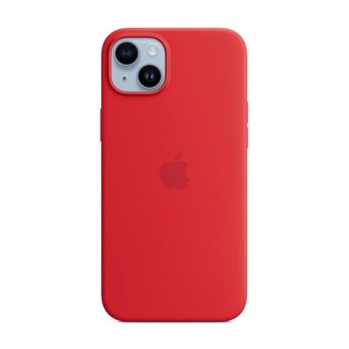 Apple iPhone 14 Plus, silikónové puzdro, kompatibilné s Magsafe, červené, továrenské
