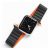 Apple Watch 1-6, SE (42 / 44 mm) / Watch 7 (45 mm), silikónový zadný remienok, magnetické zapínanie, reťaz Dux Ducis, čierna/oranžová