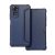 Xiaomi Redmi Note 11 / Note 11S, Bočné otváracie puzdro, päta so vzduchovým vankúšom, kožený efekt, karbónový vzor, Razor Book, modré