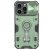 Apple iPhone 14 Pro Max, Plastový zadný kryt, ochrana proti strednému nárazu, ochrana fotoaparátu, krúžok na držiak telefónu, Nillkin CamShield Armor Pro, zelená