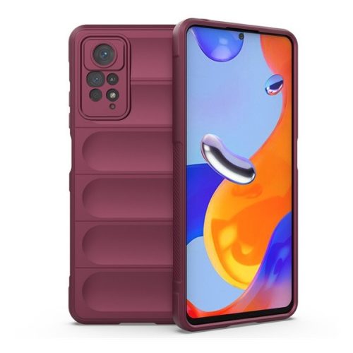 Xiaomi Redmi Note 11 Pro / Note 11 Pro 5G / Note 11E Pro / Note 12 Pro 4G, Silikónové puzdro, stredne odolné proti nárazu, 3D vzor, bordová farba