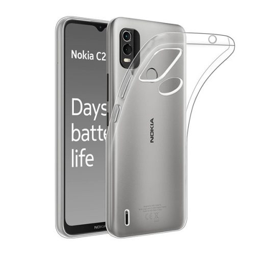 Nokia C21 Plus, silikónové puzdro, ultratenké, priehľadné