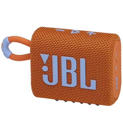 Prenosný reproduktor Bluetooth, 4,2 W, v5.1, pripínací, vodotesný, JBL Go 3, oranžový