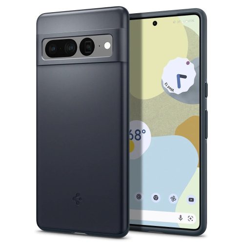 Google Pixel 7 Pro, plastový zadný kryt, Spigen Thin Fit, tmavomodrý