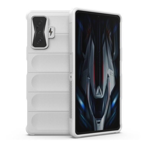 Xiaomi Poco F4 GT, silikónové puzdro, stredne odolné proti nárazu, 3D vzor, biele