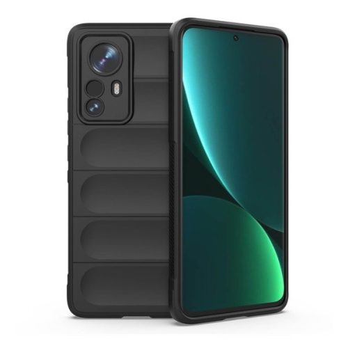 Xiaomi 12 Pro / 12 Pro (Dimensity) / 12S Pro, silikónové puzdro, stredne odolné proti nárazu, 3D vzor, čierna