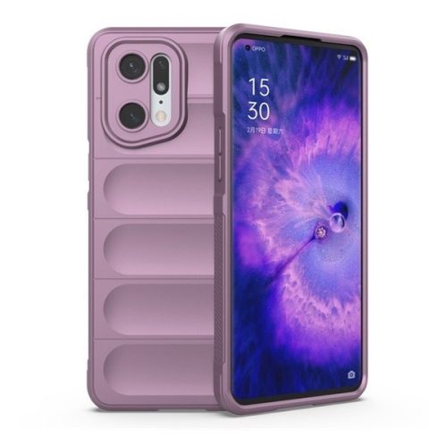 Oppo Find X5 Pro, silikónové puzdro, stredne odolné proti nárazu, 3D vzor, fialová