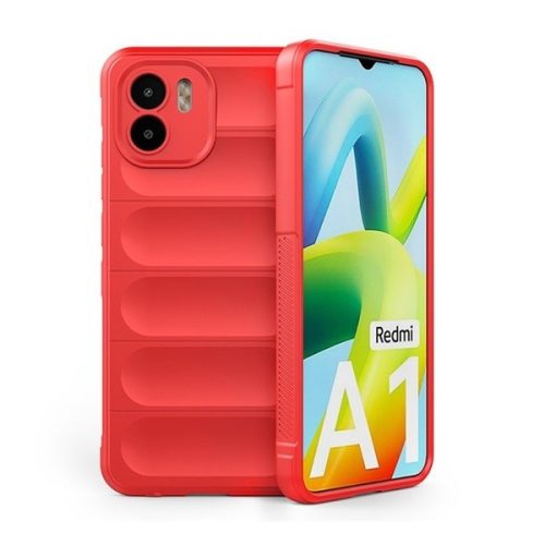 Xiaomi Redmi A1 / A2, silikónové puzdro, stredne odolné proti nárazu, 3D vzor, červené
