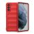 Samsung Galaxy S21 5G SM-G991, silikónové puzdro, stredne odolné proti nárazu, 3D vzor, červené