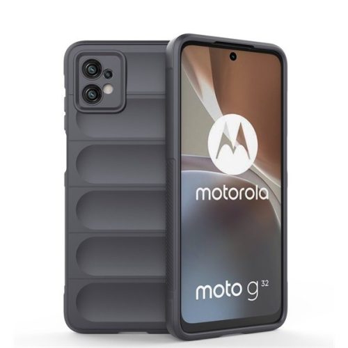 Motorola Moto G32, silikónové puzdro, stredne odolné proti nárazu, 3D vzor, tmavosivé