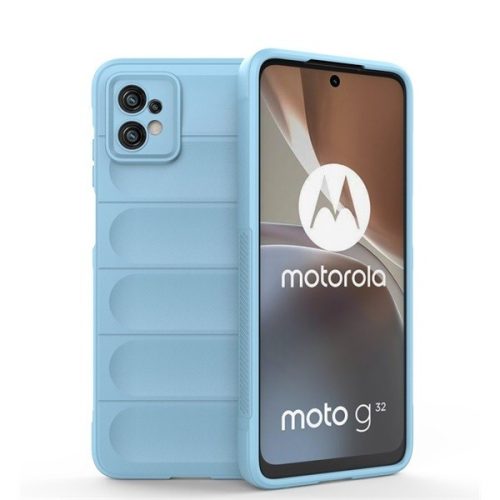 Motorola Moto G32, silikónové puzdro, stredne odolné proti nárazu, 3D vzor, svetlomodré