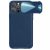Apple iPhone 14 Pro, Plastový zadný kryt, silikónový rám, ochrana fotoaparátu, stredne odolný proti nárazu, zadný kryt s koženým vzhľadom, Nillkin CamShield Leather "S", modrý