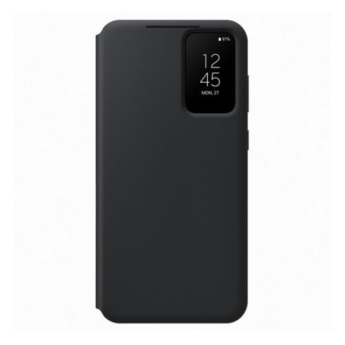 Samsung Galaxy S23 SM-S911, bočné otváracie puzdro s indikátorom hovoru, držiak na karty, Smart View Wallet, čierne, továrenské