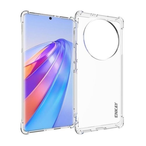 Huawei Honor Magic 5 Lite / X9a / X40, silikónové puzdro, stredne odolné proti nárazu, rohové, Enkay, priehľadné