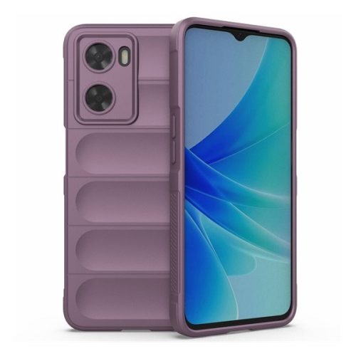 Oppo A57 5G / A77 5G, silikónové puzdro, stredne odolné proti nárazu, 3D vzor, fialové