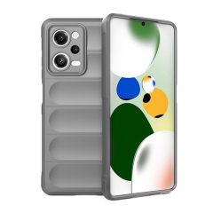   Xiaomi Redmi Note 12 Pro 5G / Poco X5 Pro 5G, silikónové puzdro, stredne odolné proti nárazu, 3D vzor, svetlo sivé