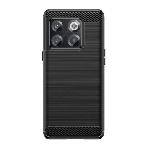 OnePlus 10T / Ace Pro, silikónové puzdro, stredne odolné proti nárazu, brúsené, karbónový vzor, čierne