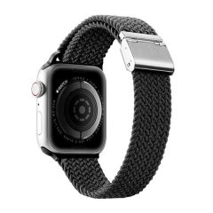   Apple Watch 1-6, SE, SE (2022) (38 / 40 mm) / Watch 7-8 (41 mm), textilný remienok, nastaviteľný, Dux Ducis Mixture, čierna