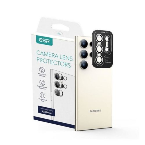 Samsung Galaxy S23 Ultra SM-S918, ochranná fólia na objektív fotoaparátu, fólia odolná proti nárazu, tvrdené sklo, ESR ochrana objektívu, priehľadná