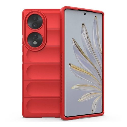 Huawei Honor 70, silikónové puzdro, stredne odolné proti nárazu, 3D vzor, červené