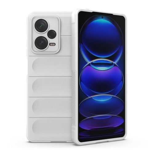 Xiaomi Redmi Note 12 Pro Plus 5G, silikónové puzdro, stredne odolné proti nárazu, 3D vzor, biele