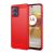 Motorola Moto G73 5G, silikónové puzdro, stredne odolné proti nárazu, brúsené, karbónový vzor, červené