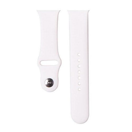 Apple Watch 1-6, SE (42 / 44 mm) / Watch 7-8 (45 mm) / Watch Ultra (49 mm), silikónový remienok, nastaviteľný, Devia Delux Sport, biela