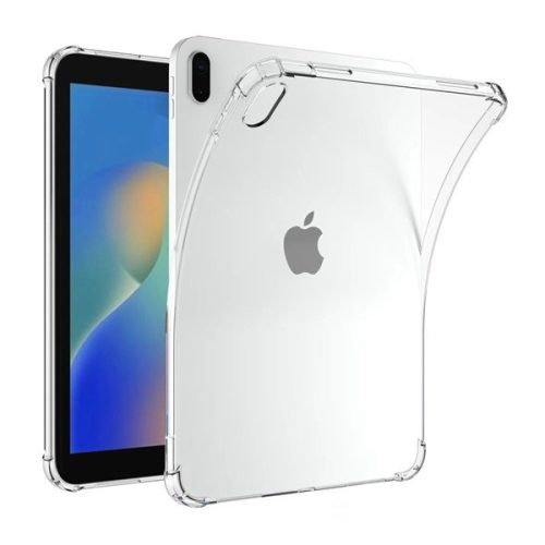 Apple iPad 10.9 (2022), Silikónové puzdro, stredne odolné proti nárazu, bublinková päta, priehľadné