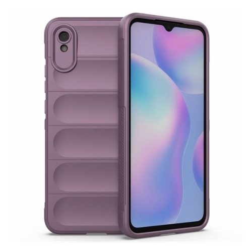 Xiaomi Redmi 9A / 9AT / 9i, silikónové puzdro, stredne odolné proti nárazu, 3D vzor, fialové