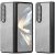 Samsung Galaxy Z Fold4 5G SM-F936B, plastový zadný kryt + silikónový rám, vzor vlny, Dux Ducis Aimo, priesvitný/čierny