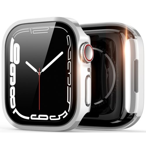Apple Watch 4-6, SE (40 mm), Plastové ochranné puzdro, bez remienka, stredne odolné proti nárazu, Dux Ducis Hamo, strieborná