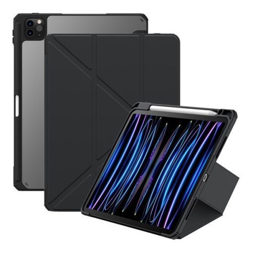 Apple iPad Pro 11 (2020 / 2021 / 2022), puzdro s držiakom na ceruzku Apple Pencil, Origami Smart Case, Baseus Minimalist, čierne