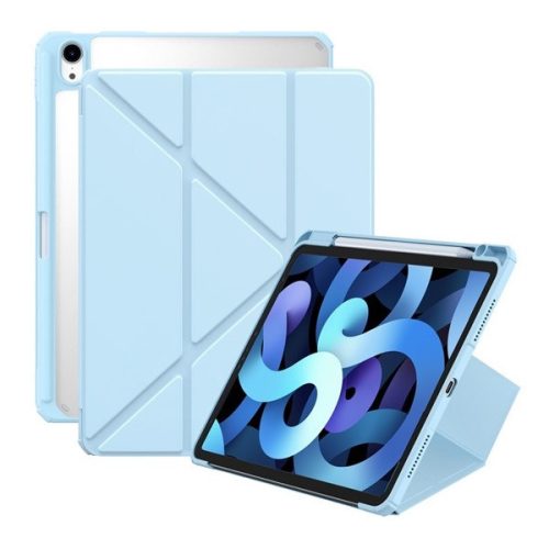 Apple iPad Air (2020 / 2022) / iPad Air 11 (2024), puzdro s držiakom Apple Pencil, Origami Smart Case, Baseus Minimalist, svetlomodré