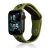 Apple Watch 1-6, SE, SE (2022) (38 / 40 mm) / Watch 7-9 (41 mm), silikónový remienok, nastaviteľný, s otvormi, tmavo zelený/čierny