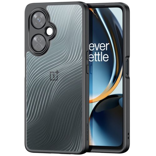 OnePlus Nord CE 3 Lite, plastový zadný kryt + silikónový rám, vzor vlny, Dux Ducis Aimo, priesvitný/čierny