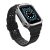 Apple Watch 1-6, SE, SE (2022) (38/40 mm) / Watch 7-9 (41 mm), Silikónové ochranné puzdro, stredne odolné proti nárazu, s nastaviteľným remienkom, dvojfarebné, čierno-strieborné