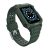 Apple Watch 1-6, SE, SE (2022) (42 / 44 mm) / Watch 7-9 (45 mm), Silikónové ochranné puzdro, stredne odolné proti nárazu, s nastaviteľným remienkom, tmavozelené