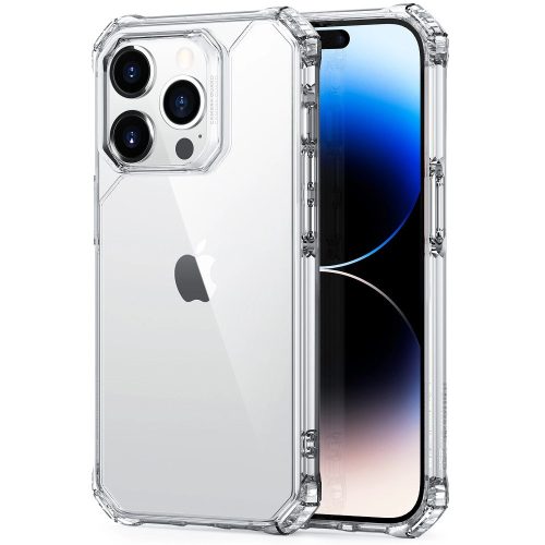 Apple iPhone 14 Pro, silikónové puzdro, plastová zadná strana, päta so vzduchovým vankúšom, stredne odolné proti nárazu, ESR Air Armor, priehľadné