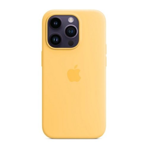 Apple iPhone 14 Pro, Silikónové puzdro, kompatibilné s Magsafe, žlté, z výroby