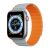 Apple Watch 1-6, SE, SE (2022) (42 / 44 mm) / Watch 7-8 (45 mm) / Watch Ultra (49 mm), silikónový remienok, magnetické zapínanie, dvojfarebný, 3D vzor, Dux Ducis LD, sivo/oranžový