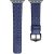 Apple Watch 1-6, SE, SE (2022) (38 / 40 mm) / Watch 7-8 (41 mm), kožený remienok, diamantový vzor, Dux Ducis Enland, modrá